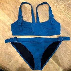 Solid & Striped swim suit size L - blue